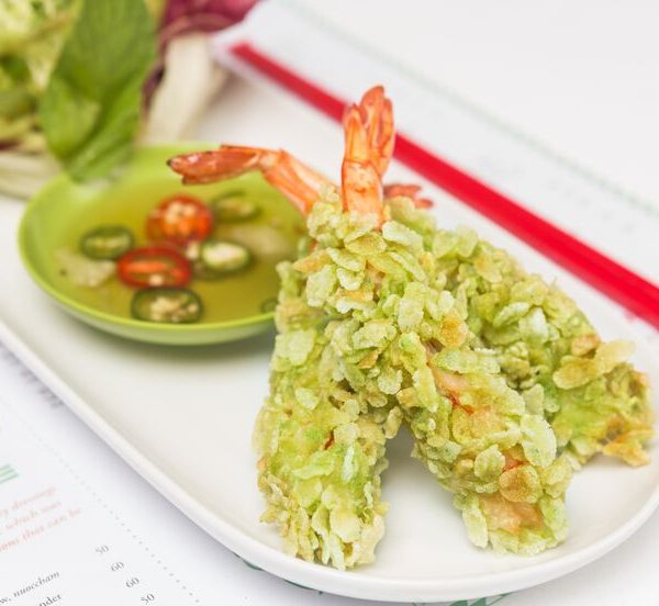 Saigon’s Green Rice Fried Prawn Signature Recipe