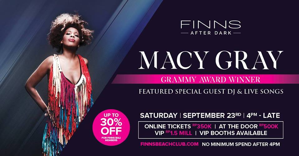 Macy Gray at Finns Beach Club, Bali