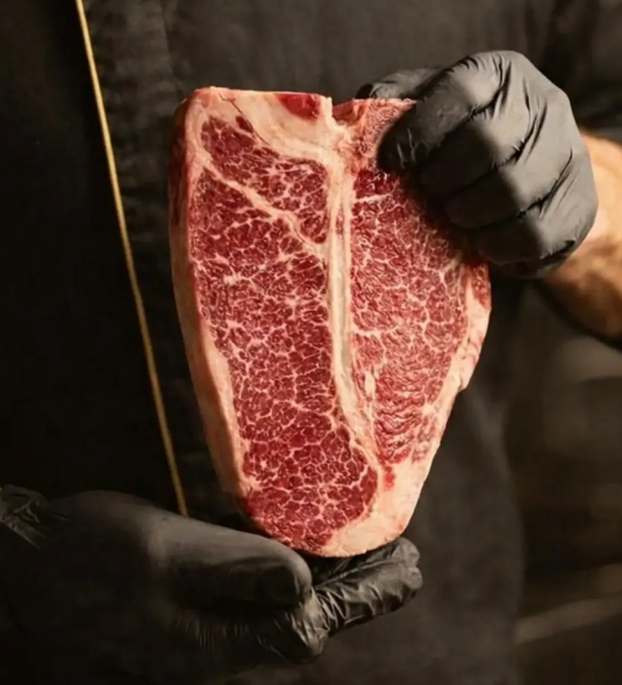 Marbled USDA Prime beef at Wolfgang’s Steakhouse Bali